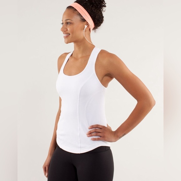 Lululemon Cardio Kick Tank White Size 12 - Picture 1 of 11